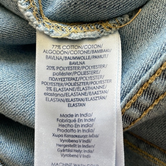 Chaps Women’s Denim Button-Front Skirt Lightwash 10 - Picture 5 of 6